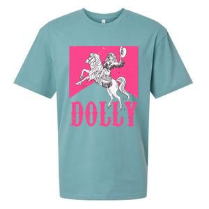 Girl Retro Personalized Dolly Cowgirl First Name Sueded Cloud Jersey T-Shirt