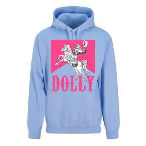 Girl Retro Personalized Dolly Cowgirl First Name Unisex Surf Hoodie