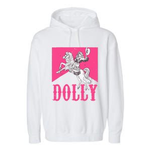 Girl Retro Personalized Dolly Cowgirl First Name Garment-Dyed Fleece Hoodie