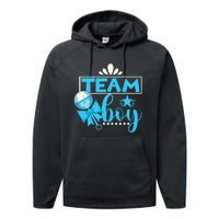 Gender Reveal Party Baby Shower Team Boy Gender Reveal Performance Fleece Hoodie