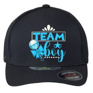 Gender Reveal Party Baby Shower Team Boy Gender Reveal Flexfit Unipanel Trucker Cap