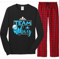 Gender Reveal Party Baby Shower Team Boy Gender Reveal Long Sleeve Pajama Set