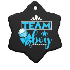 Gender Reveal Party Baby Shower Team Boy Gender Reveal Ceramic Star Ornament