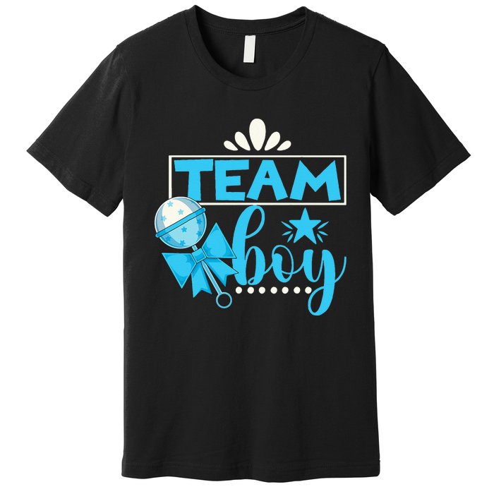 Gender Reveal Party Baby Shower Team Boy Gender Reveal Premium T-Shirt