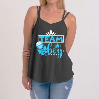 Gender Reveal Party Baby Shower Team Boy Gender Reveal Women's Strappy Tank