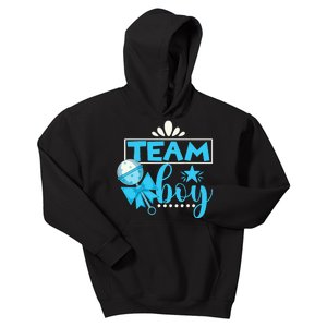 Gender Reveal Party Baby Shower Team Boy Gender Reveal Kids Hoodie