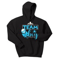 Gender Reveal Party Baby Shower Team Boy Gender Reveal Kids Hoodie