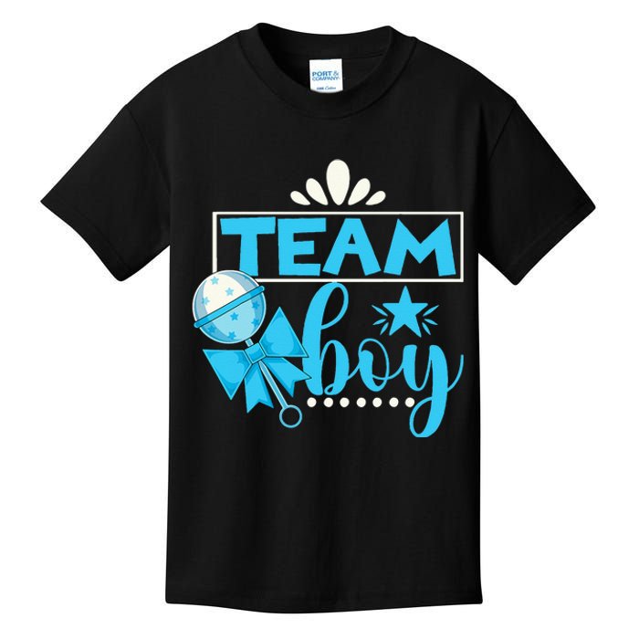 Gender Reveal Party Baby Shower Team Boy Gender Reveal Kids T-Shirt