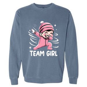 Gender Reveal Party Team Girl Baby Announcement Garment-Dyed Sweatshirt