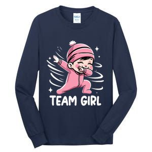 Gender Reveal Party Team Girl Baby Announcement Tall Long Sleeve T-Shirt