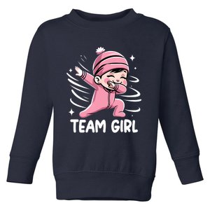 Gender Reveal Party Team Girl Baby Announcement Toddler Sweatshirt