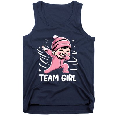 Gender Reveal Party Team Girl Baby Announcement Tank Top