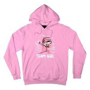 Gender Reveal Party Team Girl Baby Announcement Hoodie