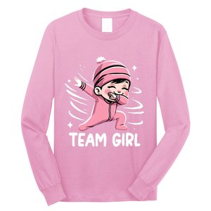 Gender Reveal Party Team Girl Baby Announcement Long Sleeve Shirt