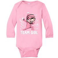 Gender Reveal Party Team Girl Baby Announcement Baby Long Sleeve Bodysuit