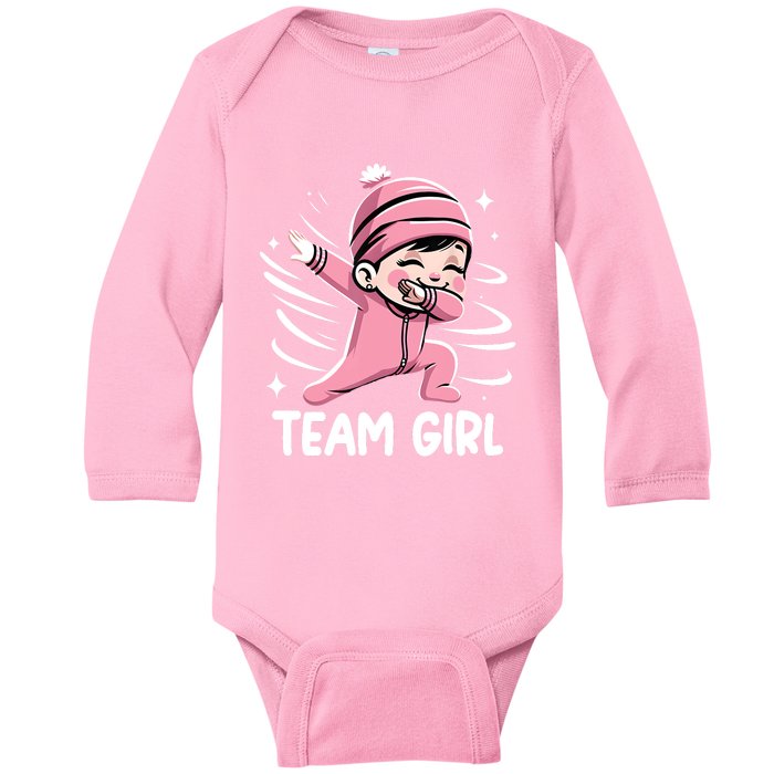 Gender Reveal Party Team Girl Baby Announcement Baby Long Sleeve Bodysuit