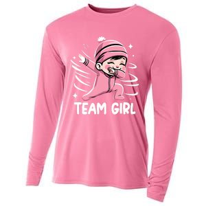 Gender Reveal Party Team Girl Baby Announcement Cooling Performance Long Sleeve Crew