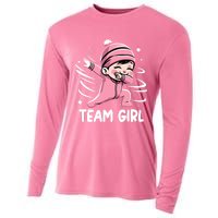 Gender Reveal Party Team Girl Baby Announcement Cooling Performance Long Sleeve Crew