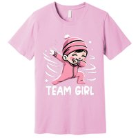 Gender Reveal Party Team Girl Baby Announcement Premium T-Shirt