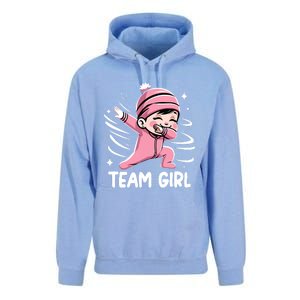 Gender Reveal Party Team Girl Baby Announcement Unisex Surf Hoodie