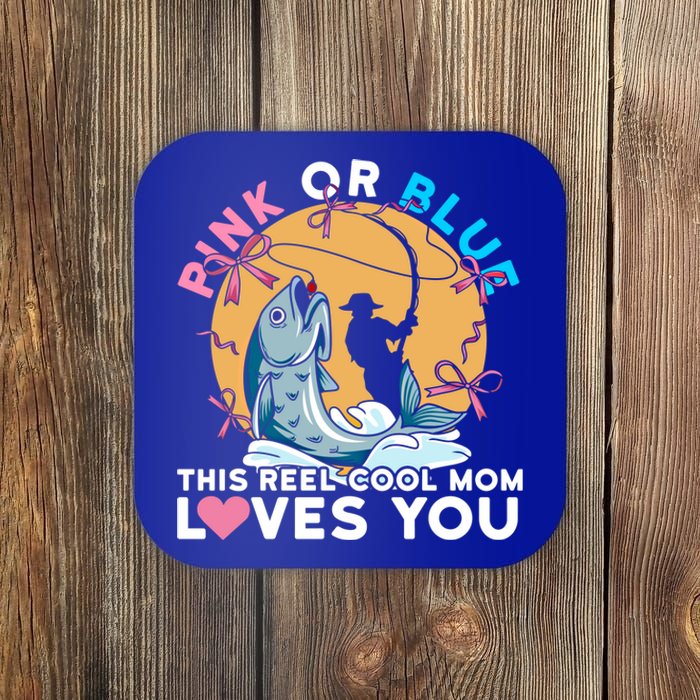 Gender Reveal Quote For A Fishing Mom Meaningful Gift Coaster