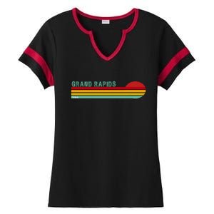 Grand Rapids Retro Michigan Ladies Halftime Notch Neck Tee