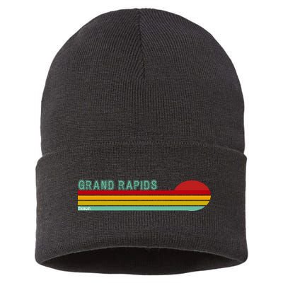 Grand Rapids Retro Michigan Sustainable Knit Beanie