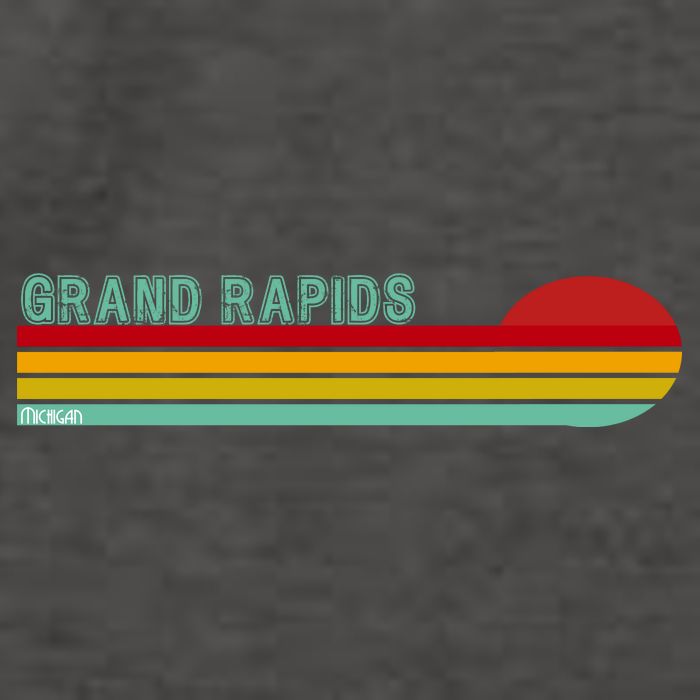 Grand Rapids Retro Michigan Vector Backpack