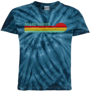 Grand Rapids Retro Michigan Kids Tie-Dye T-Shirt