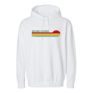 Grand Rapids Retro Michigan Garment-Dyed Fleece Hoodie