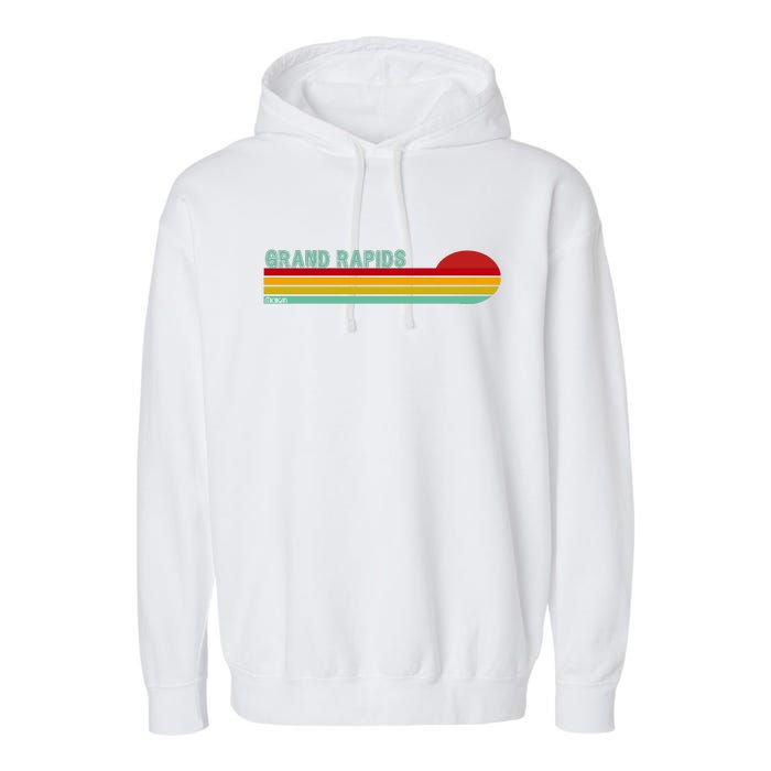 Grand Rapids Retro Michigan Garment-Dyed Fleece Hoodie