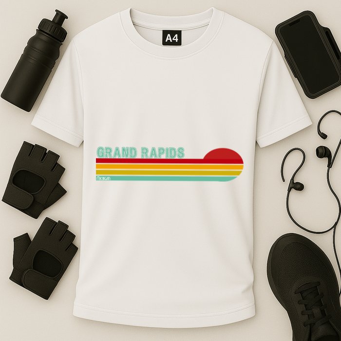 Grand Rapids Retro Michigan Cooling Performance Crew T-Shirt