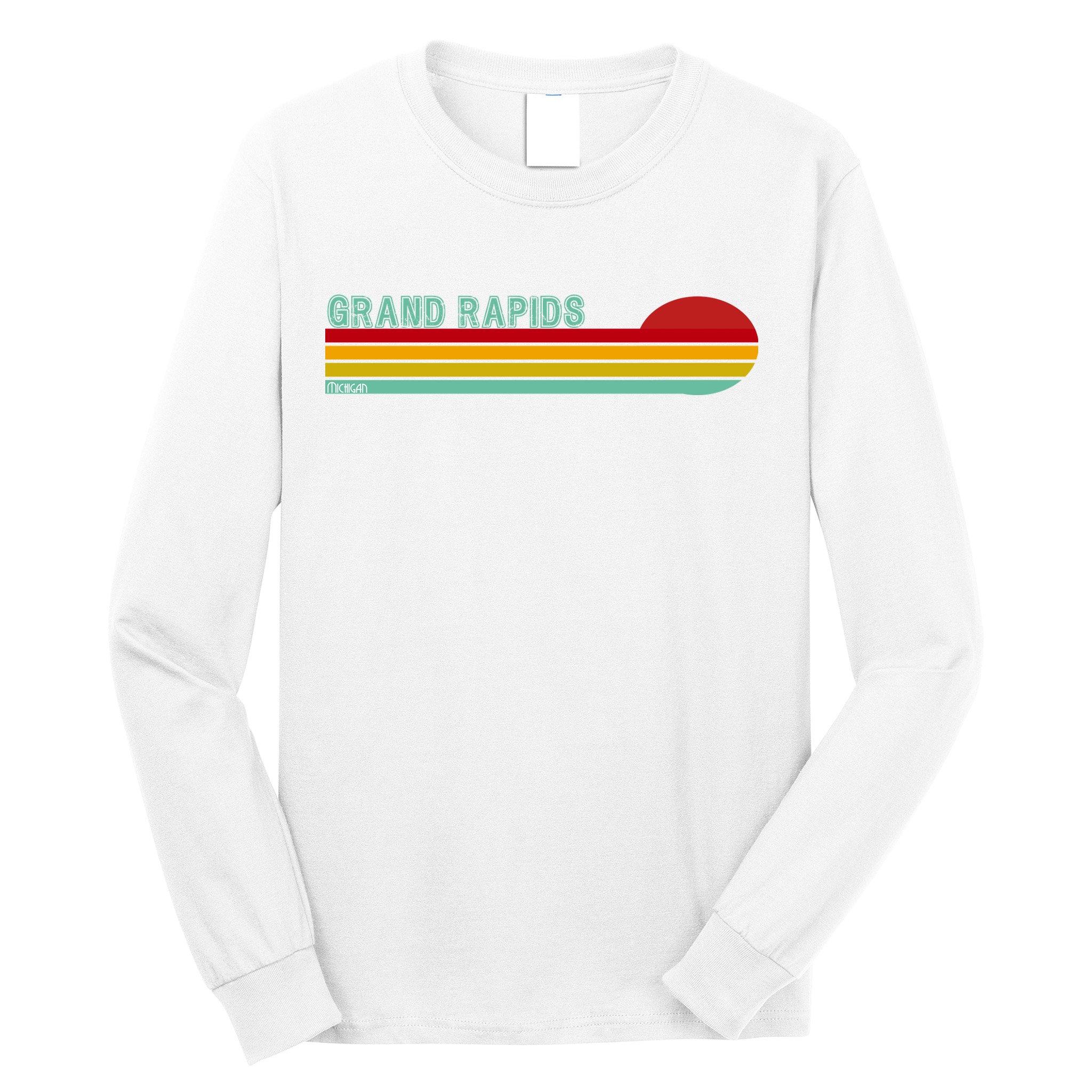Grand Rapids Retro Michigan Long Sleeve Shirt