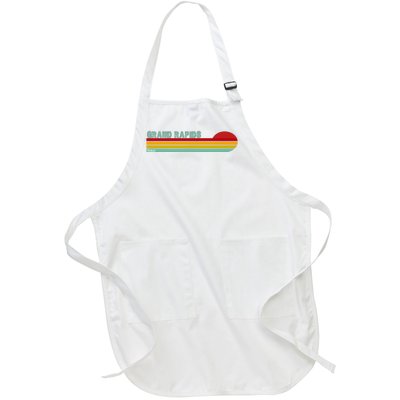 Grand Rapids Retro Michigan Full-Length Apron With Pockets