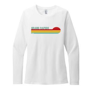 Grand Rapids Retro Michigan Womens CVC Long Sleeve Shirt