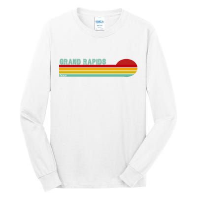 Grand Rapids Retro Michigan Tall Long Sleeve T-Shirt