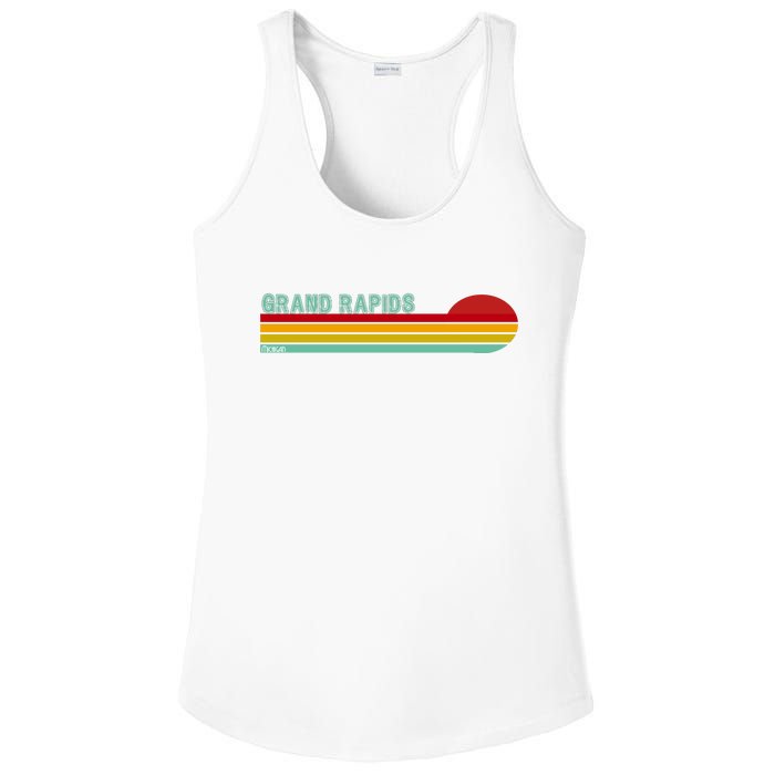 Grand Rapids Retro Michigan Ladies PosiCharge Competitor Racerback Tank