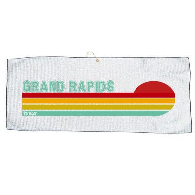Grand Rapids Retro Michigan Large Microfiber Waffle Golf Towel