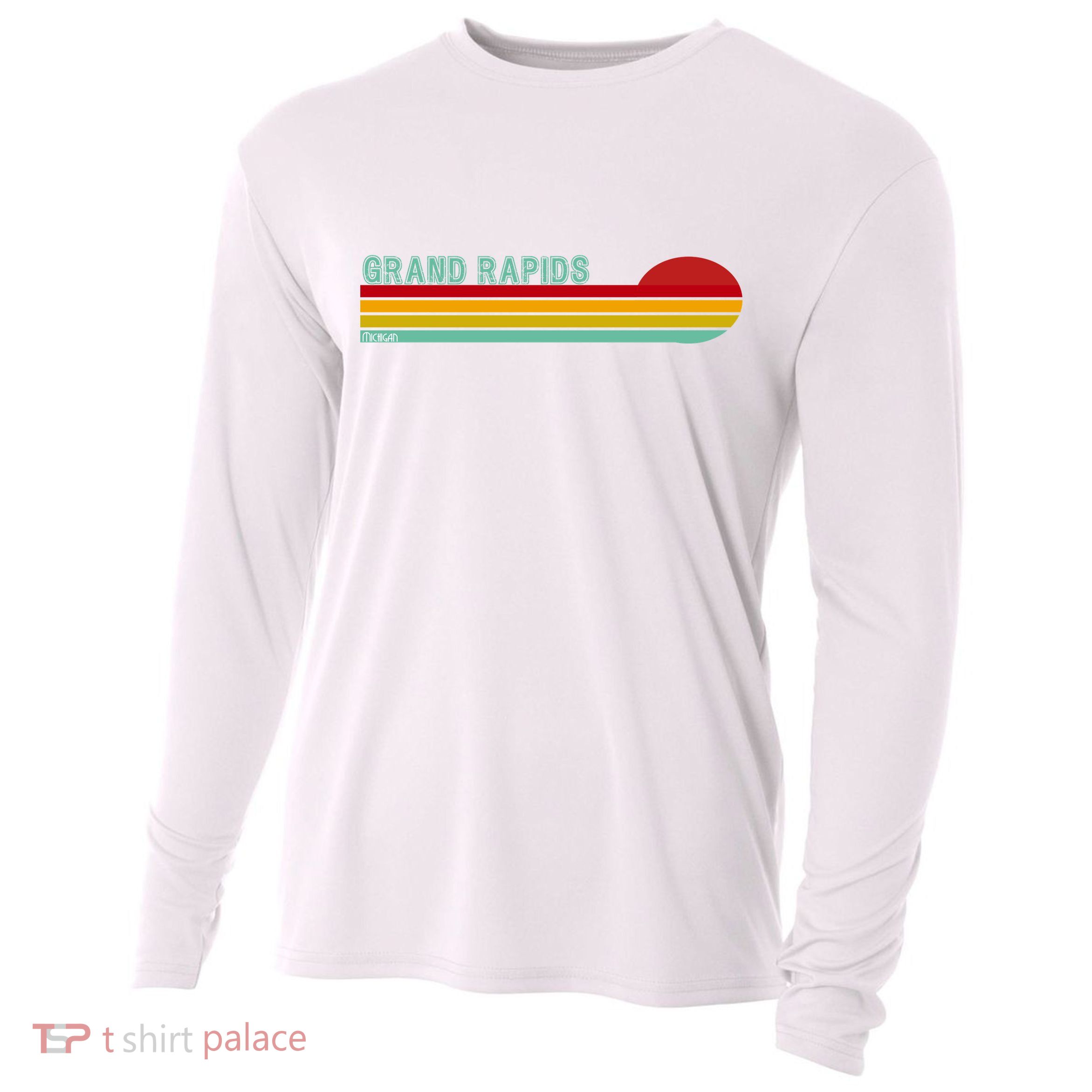 Grand Rapids Retro Michigan Cooling Performance Long Sleeve Crew