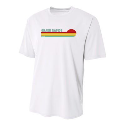 Grand Rapids Retro Michigan Youth Performance Sprint T-Shirt