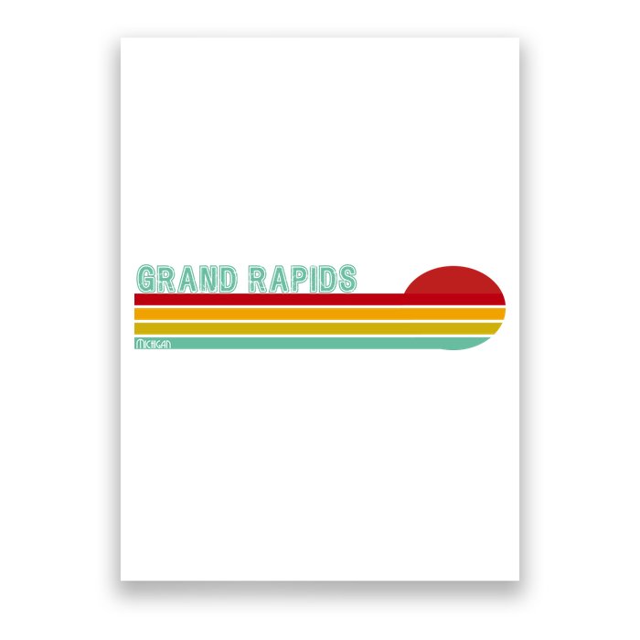 Grand Rapids Retro Michigan Poster