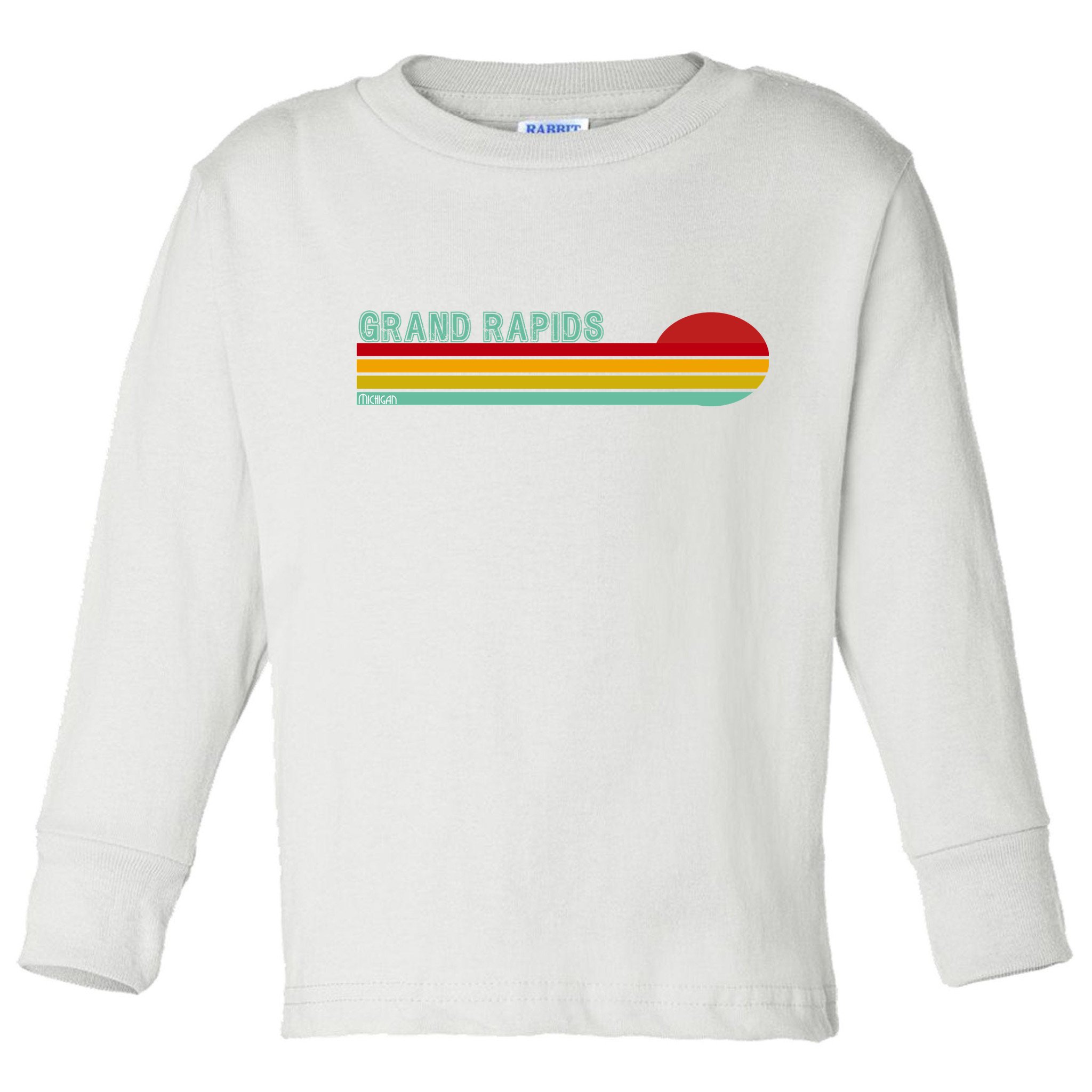 Grand Rapids Retro Michigan Toddler Long Sleeve Shirt