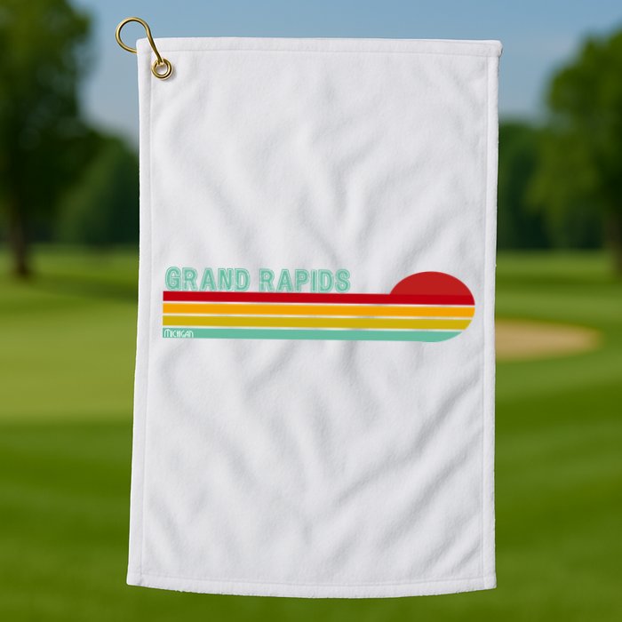 Grand Rapids Retro Michigan Golf Towel