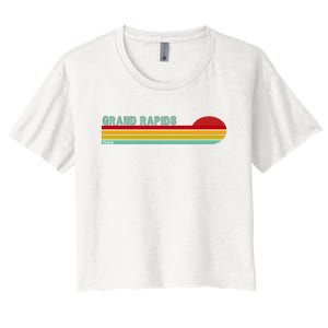 Grand Rapids Retro Michigan Women's Crop Top Tee