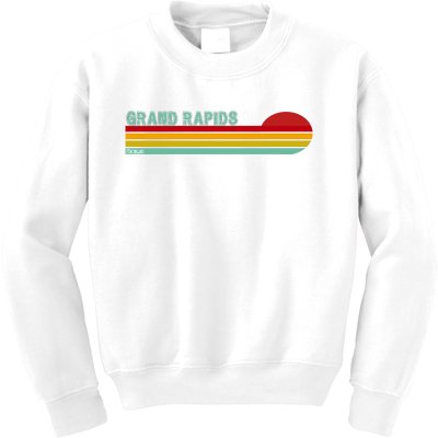 Grand Rapids Retro Michigan Kids Sweatshirt