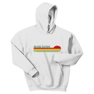 Grand Rapids Retro Michigan Kids Hoodie