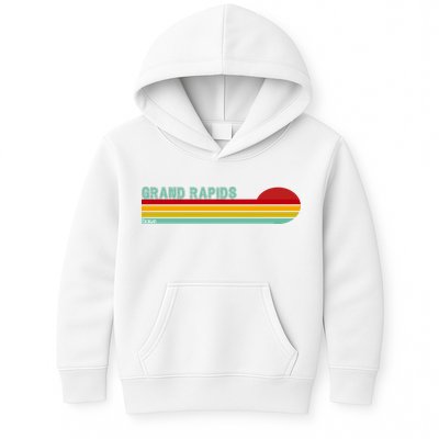 Grand Rapids Retro Michigan Kids Hoodie