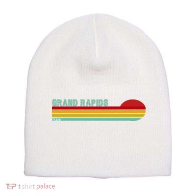 Grand Rapids Retro Michigan Short Acrylic Beanie