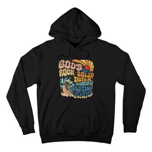 GodS Rocksolid Retro Beach Vbs 2024 Christian Hoodie