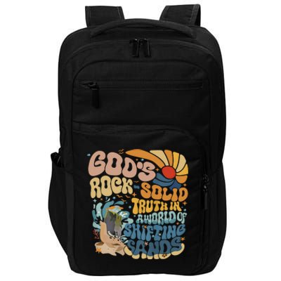 GodS Rocksolid Retro Beach Vbs 2024 Christian Impact Tech Backpack